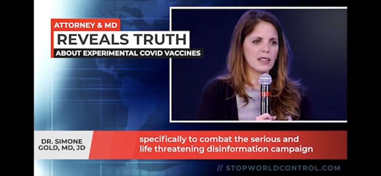 Dr. Simone Gold exposes The Global Jab Genocide