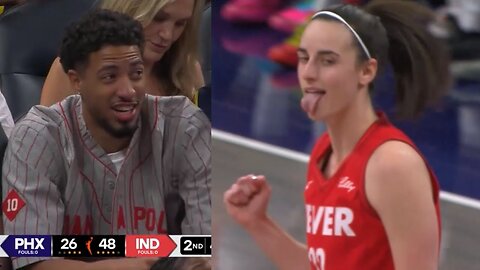 CAITLIN CLARK DEMOLISHED GOLD MEDALIST INFRONT OF TYRESE HALIBURTON