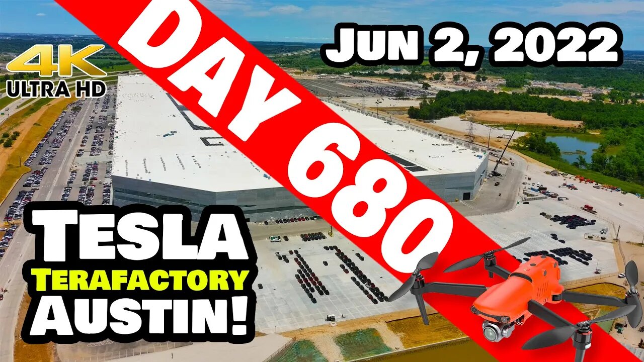 MORE MODEL Ys & SOLAR AT GIGA TEXAS! - Tesla Gigafactory Austin 4K Day 680 - 6/2/22 - Tesla Texas