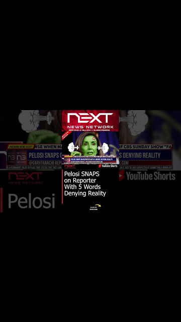Pelosi SNAPS on Reporter With 5 Words Denying Reality #shorts