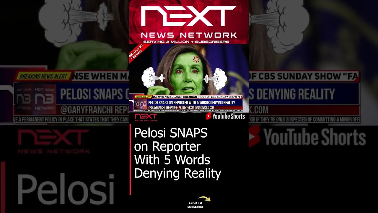 Pelosi SNAPS on Reporter With 5 Words Denying Reality #shorts