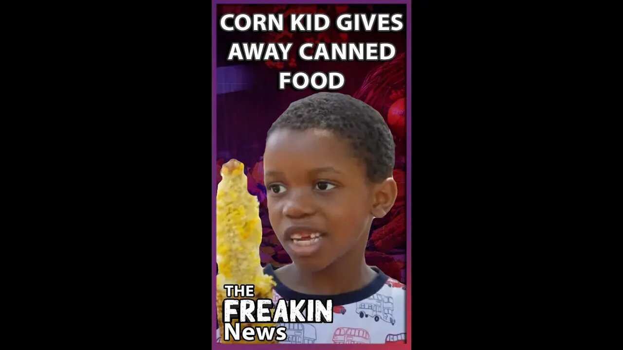 Trariq The “Corn Kid” Helps Brand Giveaway Canned Food For Thanksgiving Holiday #shorts