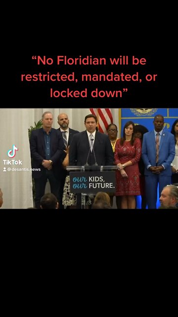 DeSantis calls out the lockdown BS