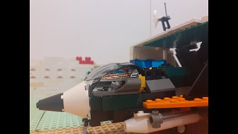 Lego stop frame animation plane fight