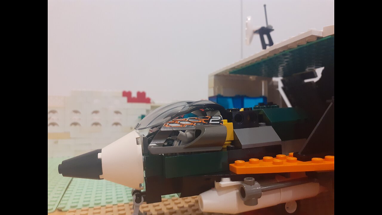 Lego stop frame animation plane fight