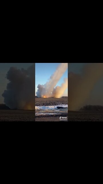 Two Russian MLRS Firing