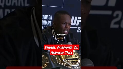 Israel Adesanya On Andrew Tate #mgtow #topg #redpill #shorts #andrewtate