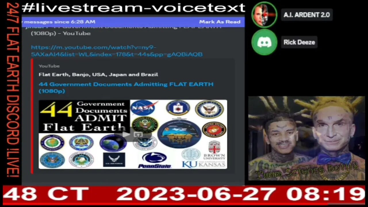 24/7 Flat Earth Discord Channel - Rick Deeze
