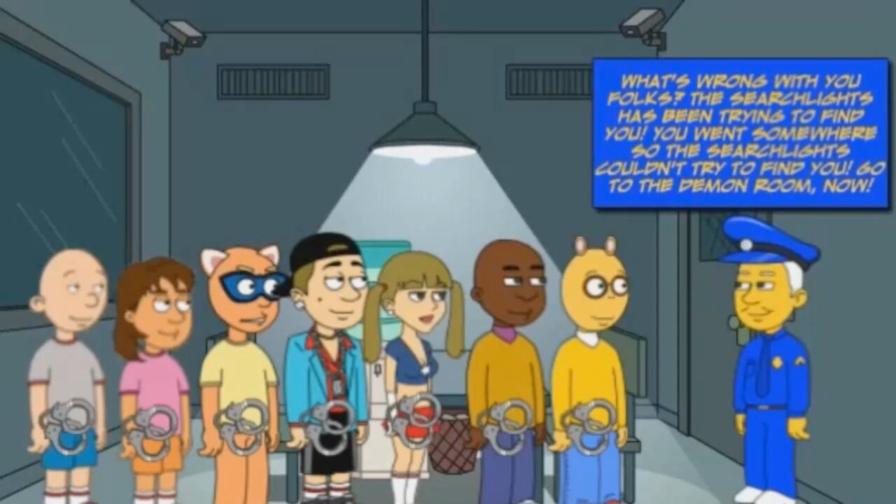 Classic Caillou And 6 Folks Do The Scared Straight Program