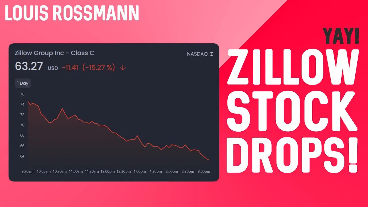 Zillow stock CRASHES 20 percent in one day🤣