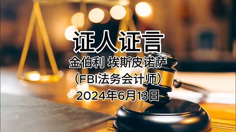 2024年6月13日 郭文贵先生庭审 检方第16位证人-金伯利 埃斯皮诺萨（FBI法务会计师）AI中文朗读