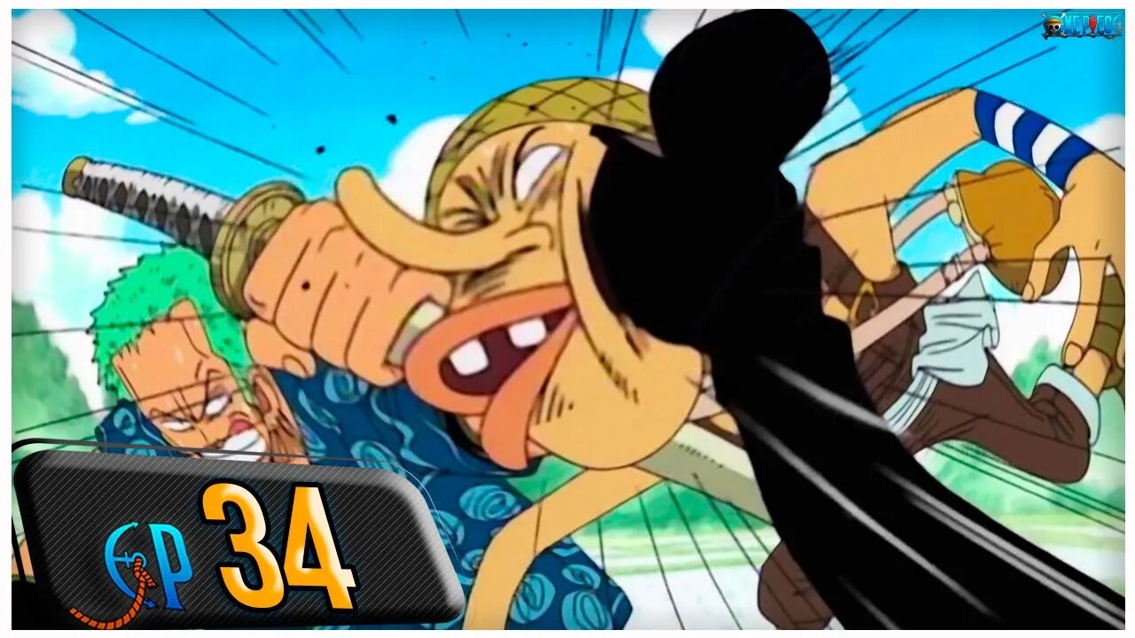 TODOS REUNIDOS. USOPP CONTA A VERDADEIRA HISTÓRIA DE NAMI! (RESUMO ONE PIECE EP 34)