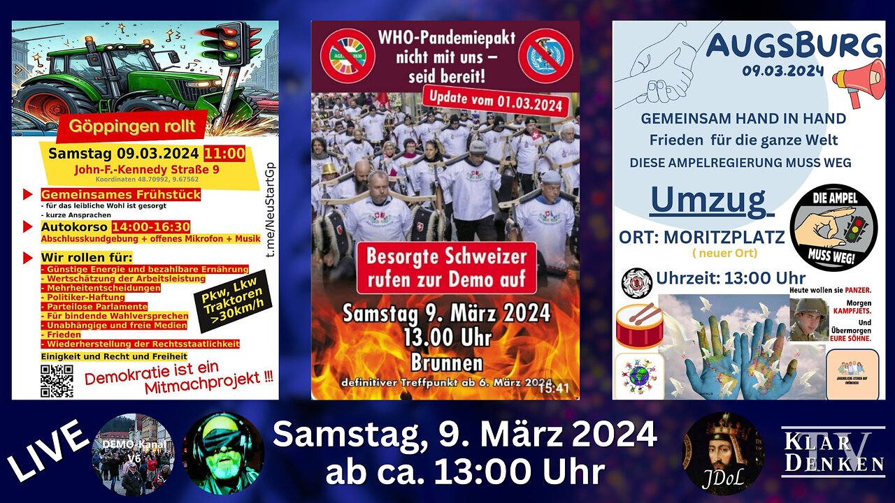 🔴💥LIVE aus Augsburg, Göppingen und aus der Schweiz💥