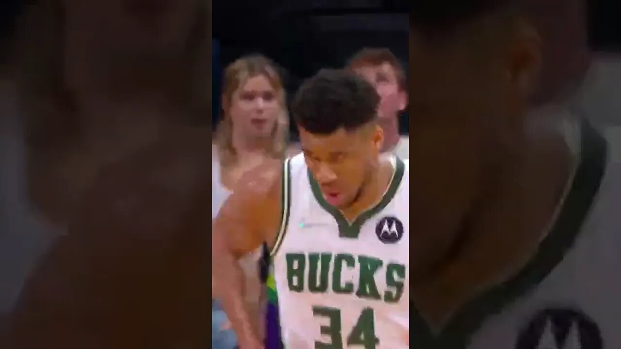 Giannis Dunks Over 3 Nets Defenders 👀