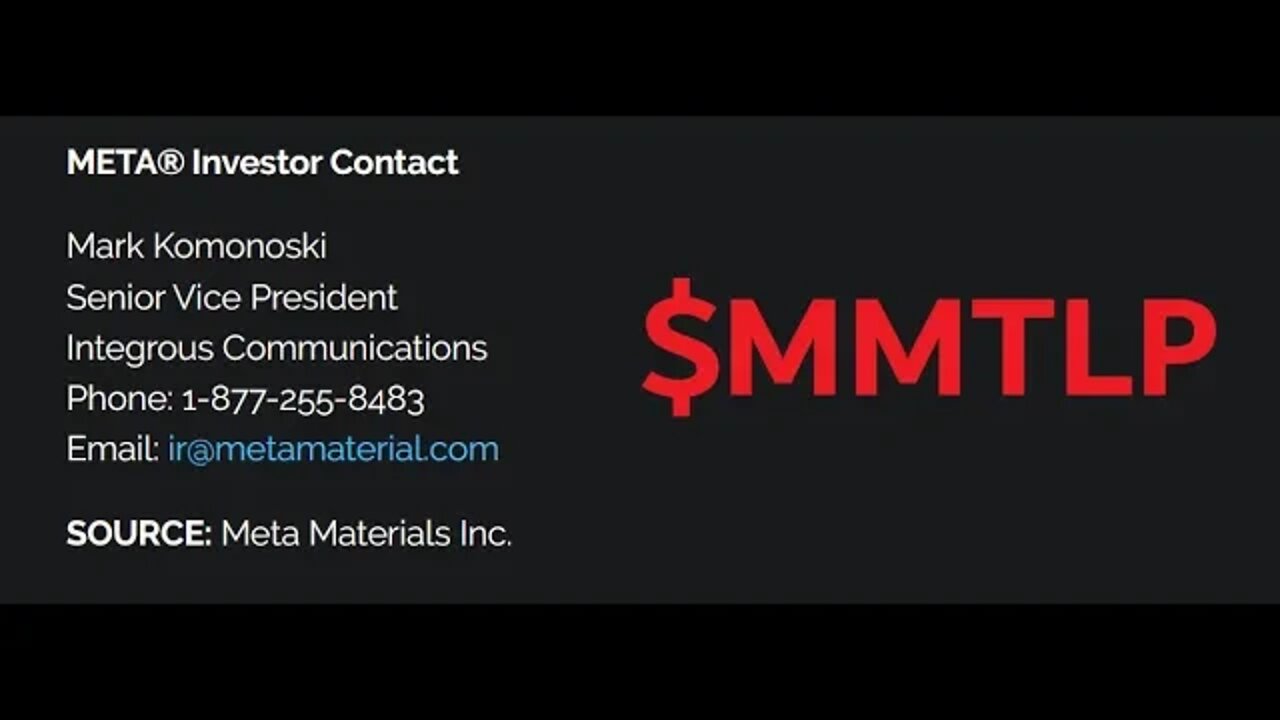 $MMTLP VOICEMAIL left for Investor Relations, advise you all to call. Flood this guy to get answers.
