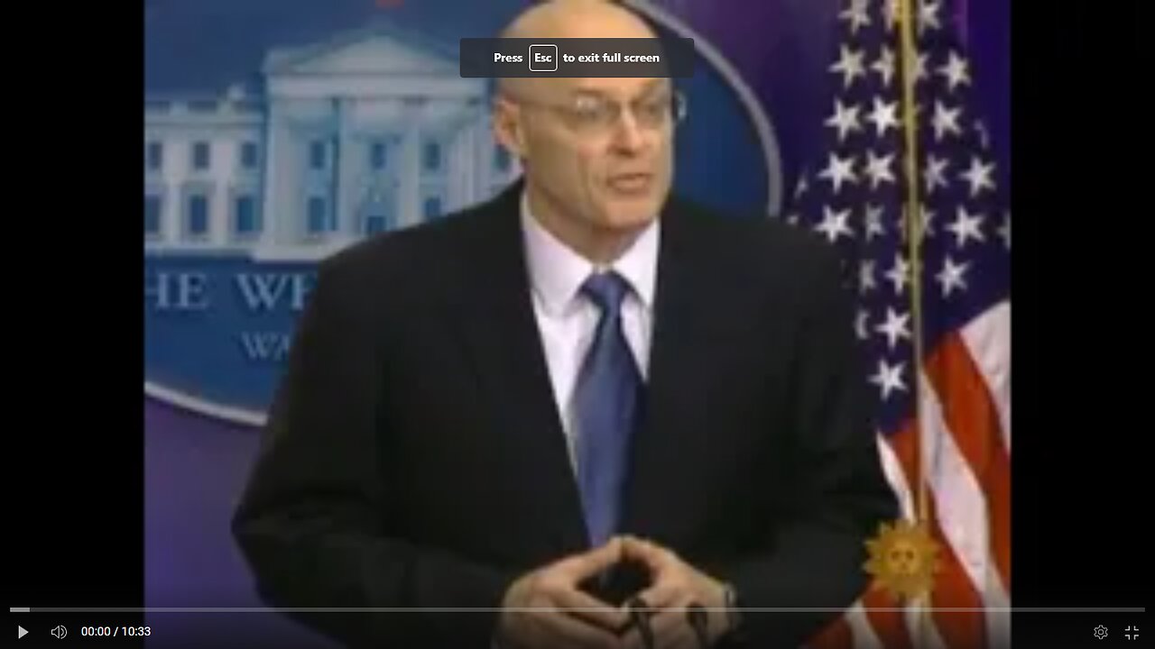 CBS: 'Calculated Risk' - Wall Street Bailout King Bro. Henry Paulson (2010)