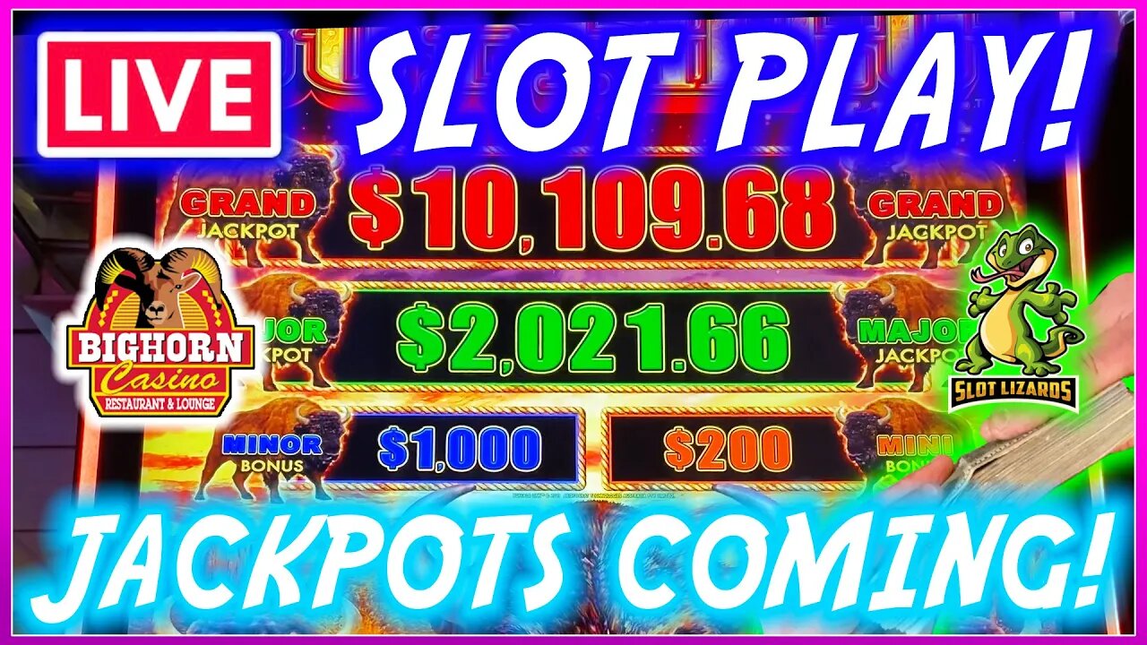 🔴 LIVE SLOT PLAY! 🌋 CRUSHING AND HITTING JACKPOTS 🌋 AT THE BIGHORN CASINO!