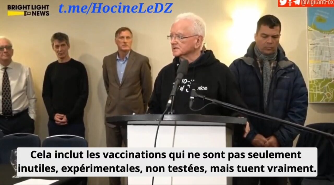 Roger Hodkinson a tenu une conférence de presse mettant en cause les "vaccins" et les gouvernements