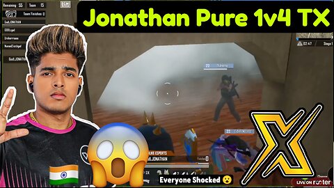 Jonathan 1v4 Clutch Team Xspark 🤯 Everyone Shocked 😮
