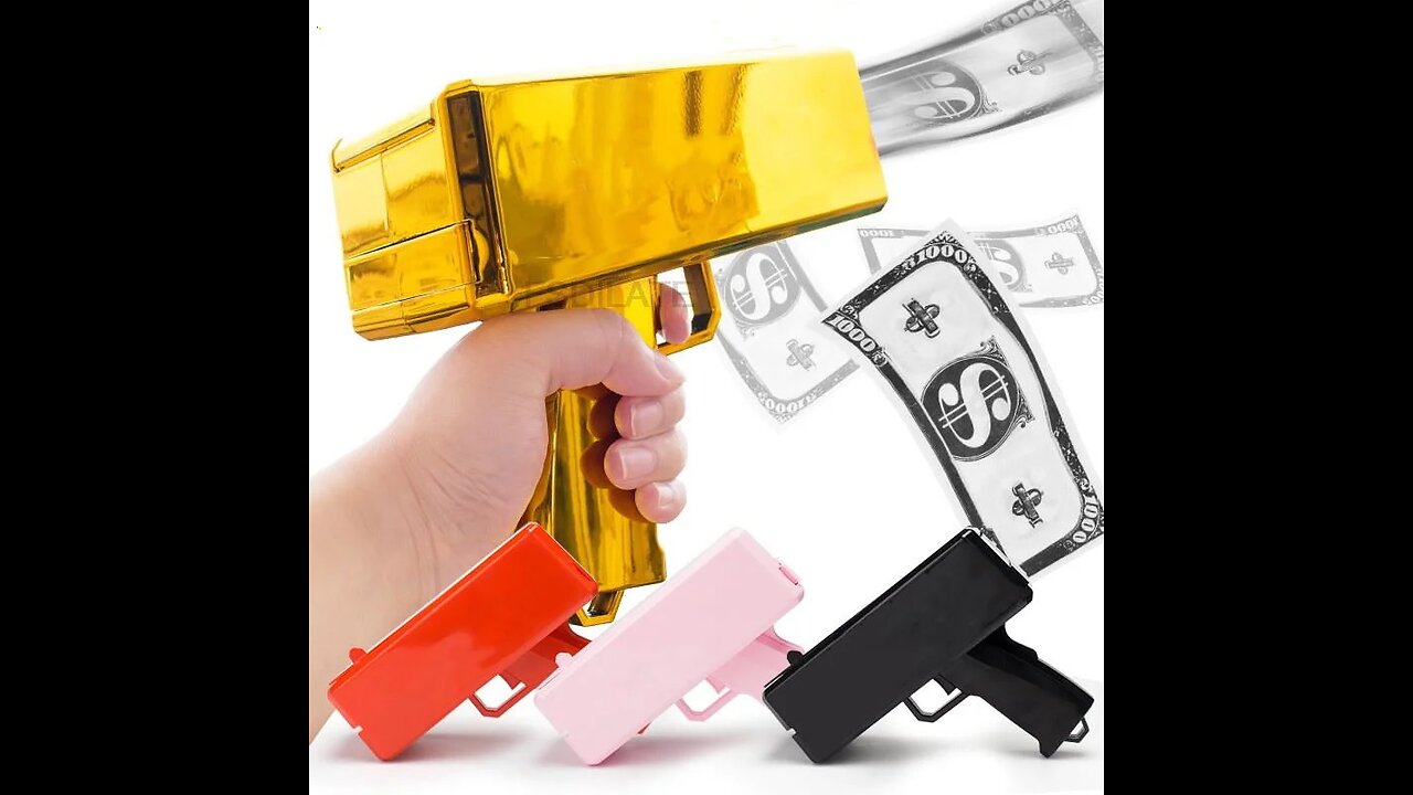 Banknote gun Party Games Pistol Party toys Games Cash Cannon