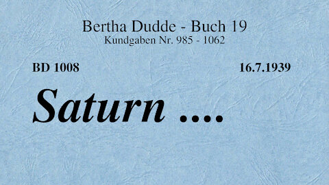 BD 1008 - SATURN ....