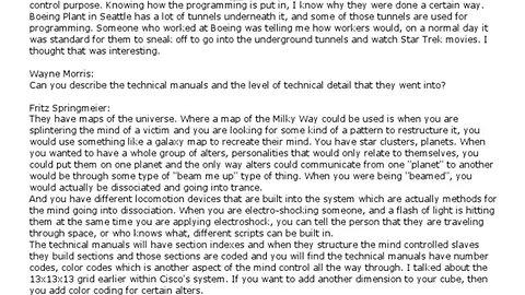 FRITZ SPRINGMEIER ON UNDETECTABLE MIND CONTROL & THE PRIORY OF SION