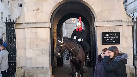 Transsexual rights protest horse's taken back to stables #horseguardsparade