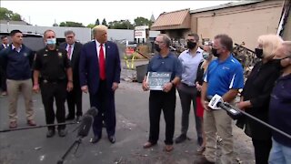 'He felt our pain': Kenosha business owner impacted by rioting recounts meeting President Trump