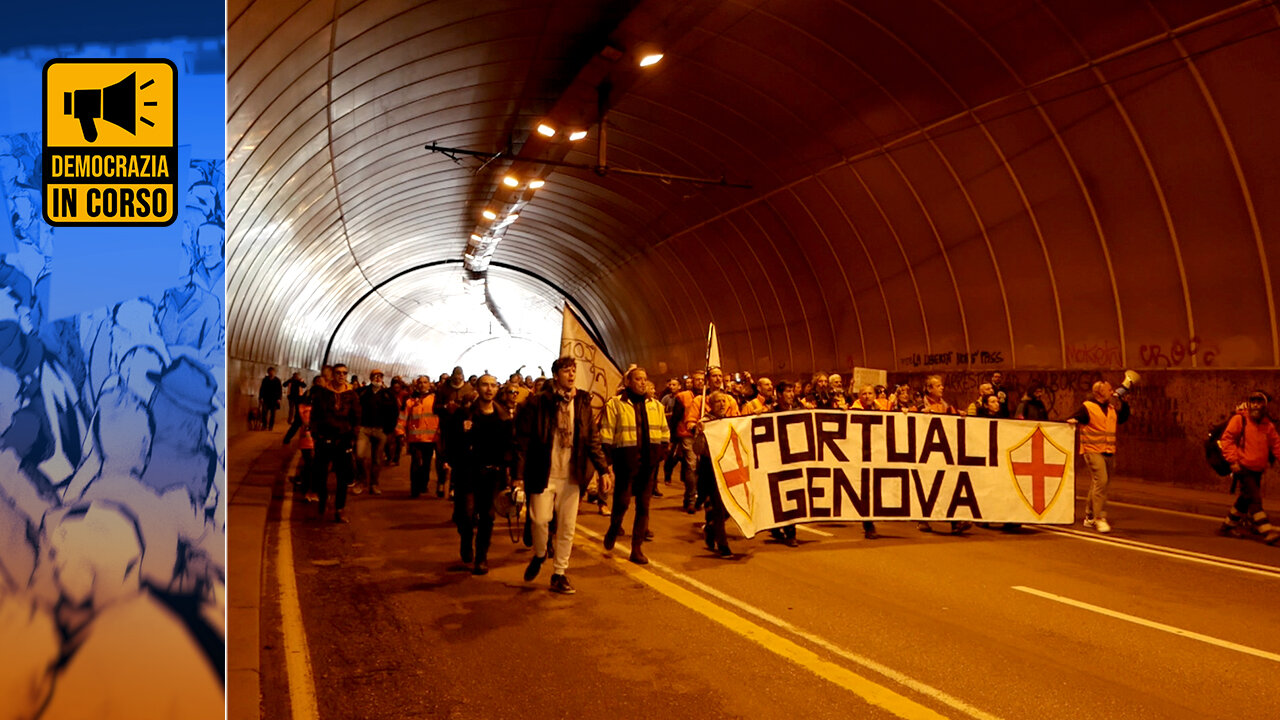 GENOVA, SCIOPERO E MANIFESTAZIONE PER IL LAVORO E CONTRO IL GREEN PASS