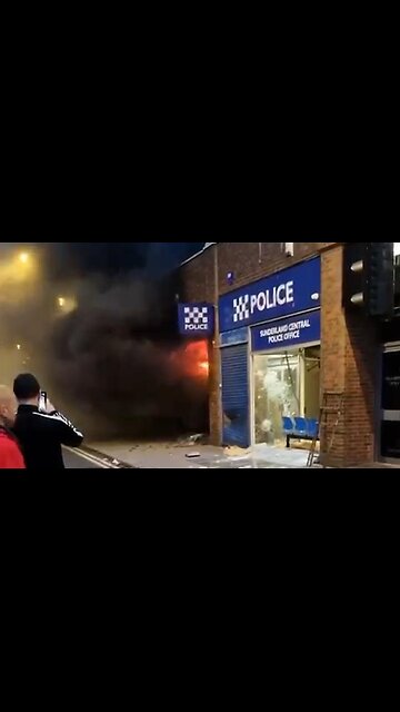 Police station destroyed in Sunderland - Kier Starmer gets what he wanted