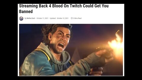 Warning! Streaming Back 4 Blood will get You BANNED ON TWITCH