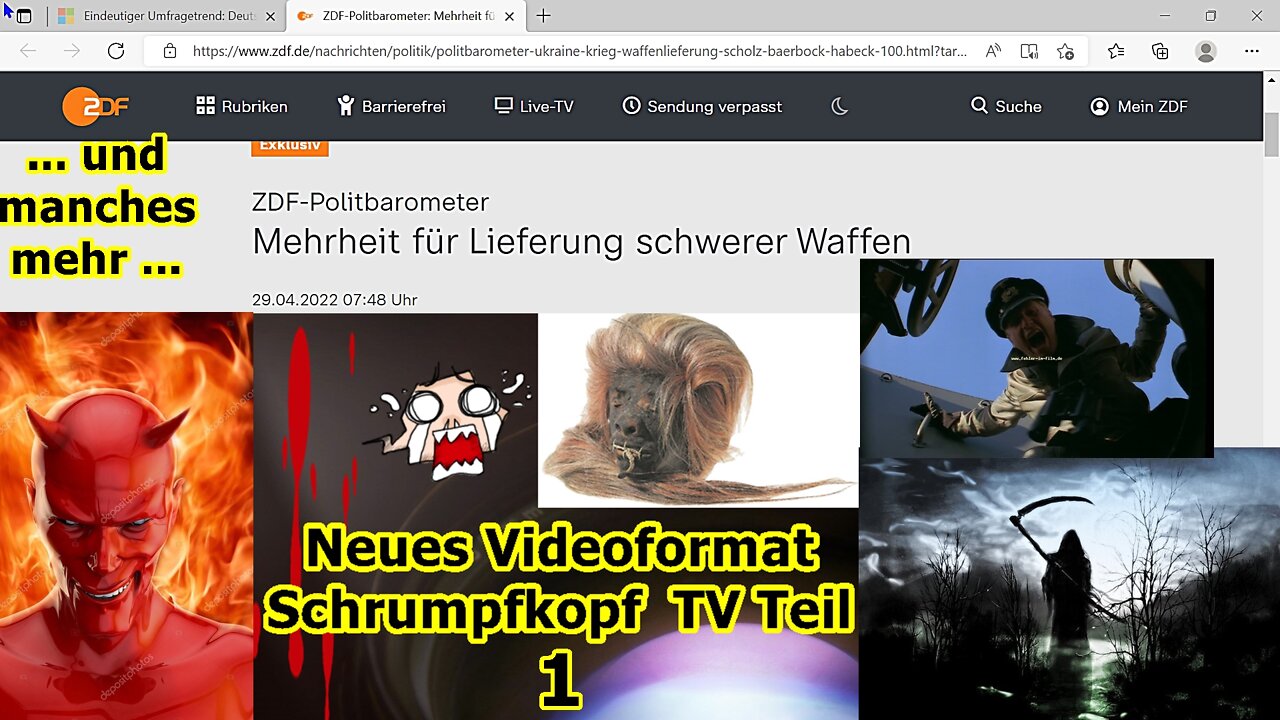 „Neues Videoformat Schrumpfkopf TV Teil 1 (Waffenlieferungen, meine Wutrede, usw.)!!!“ ...