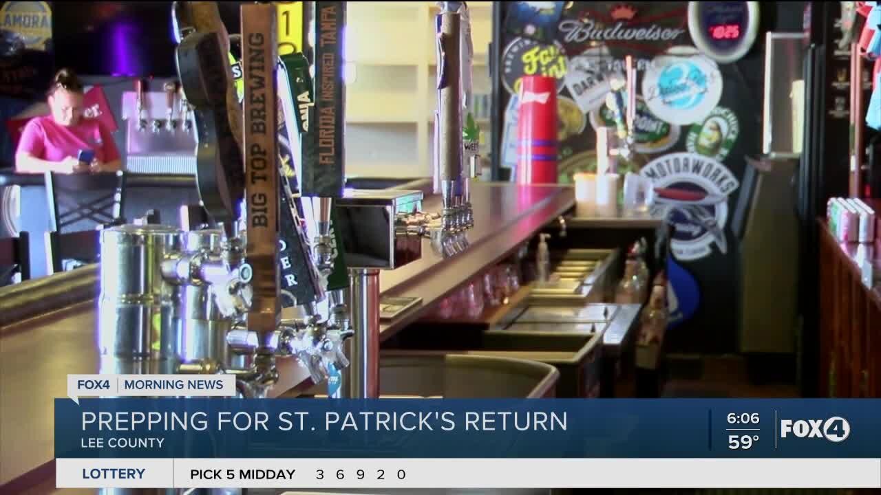 Local bars prepping for first St. Patty's Day back open