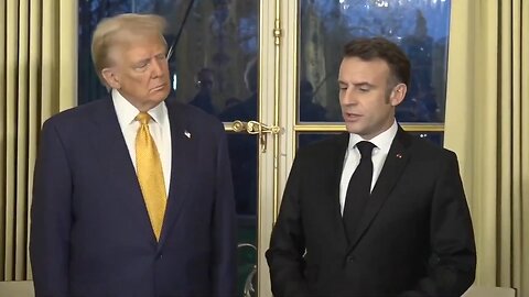 President Macron and President Trump address the media at Élysée Palace