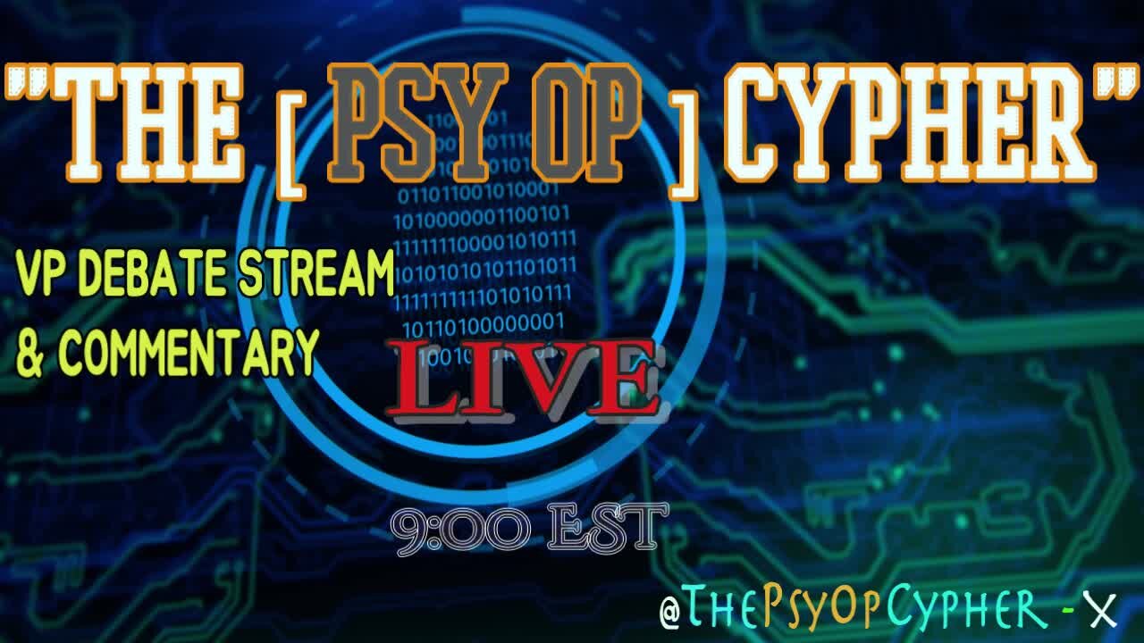[10.01.2024] *LIVE VP DEBATE STREAM & COMMENTARY* "THE [psy op] CYPHER" w/ BIG ZIG & CENSOR ME NOT