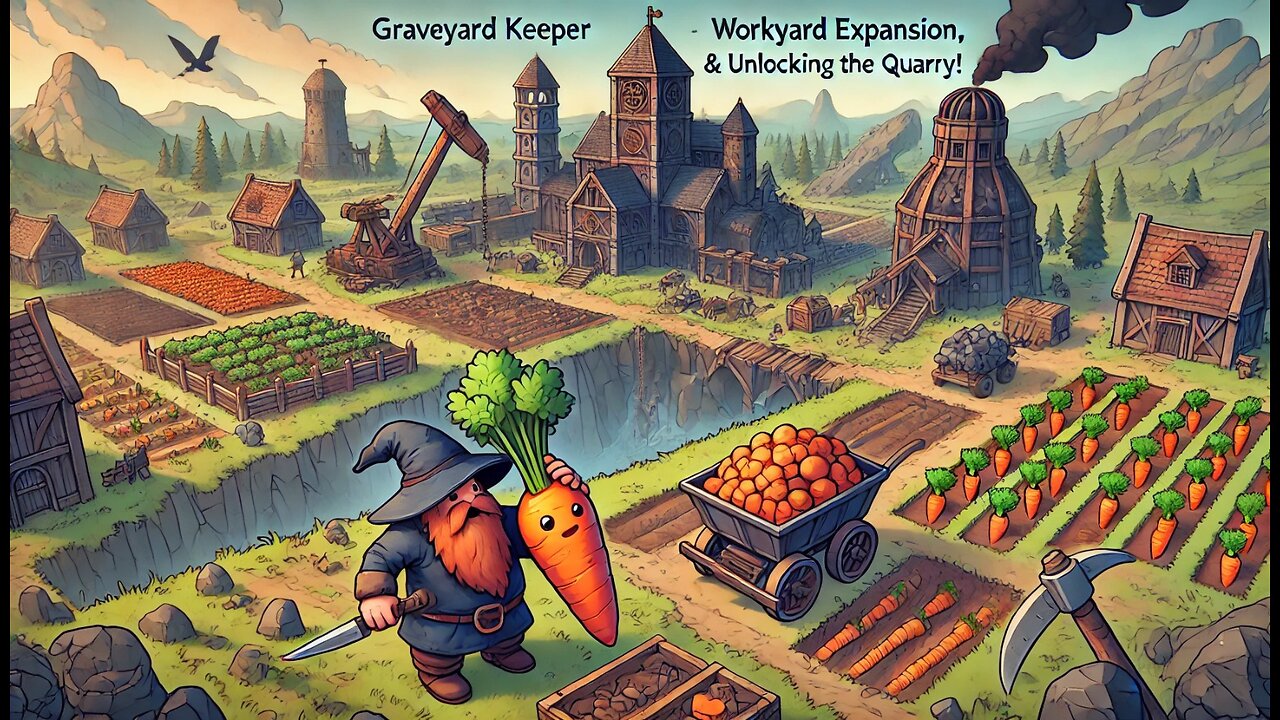 Graveyard Keeper Walkthrough Part 3 | Carrot Farming, Workyard Expansion, & Unlocking the Quarry!