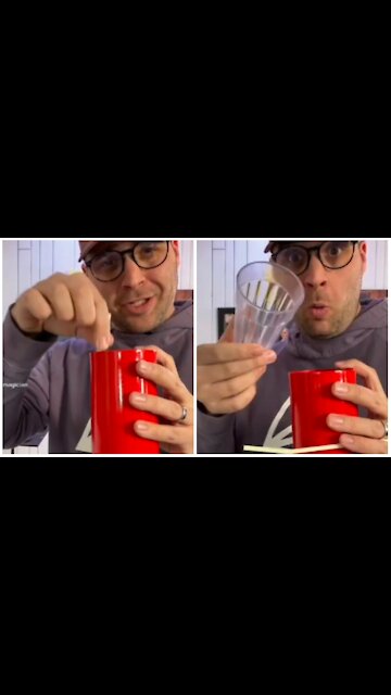 Magic trick using empty glass