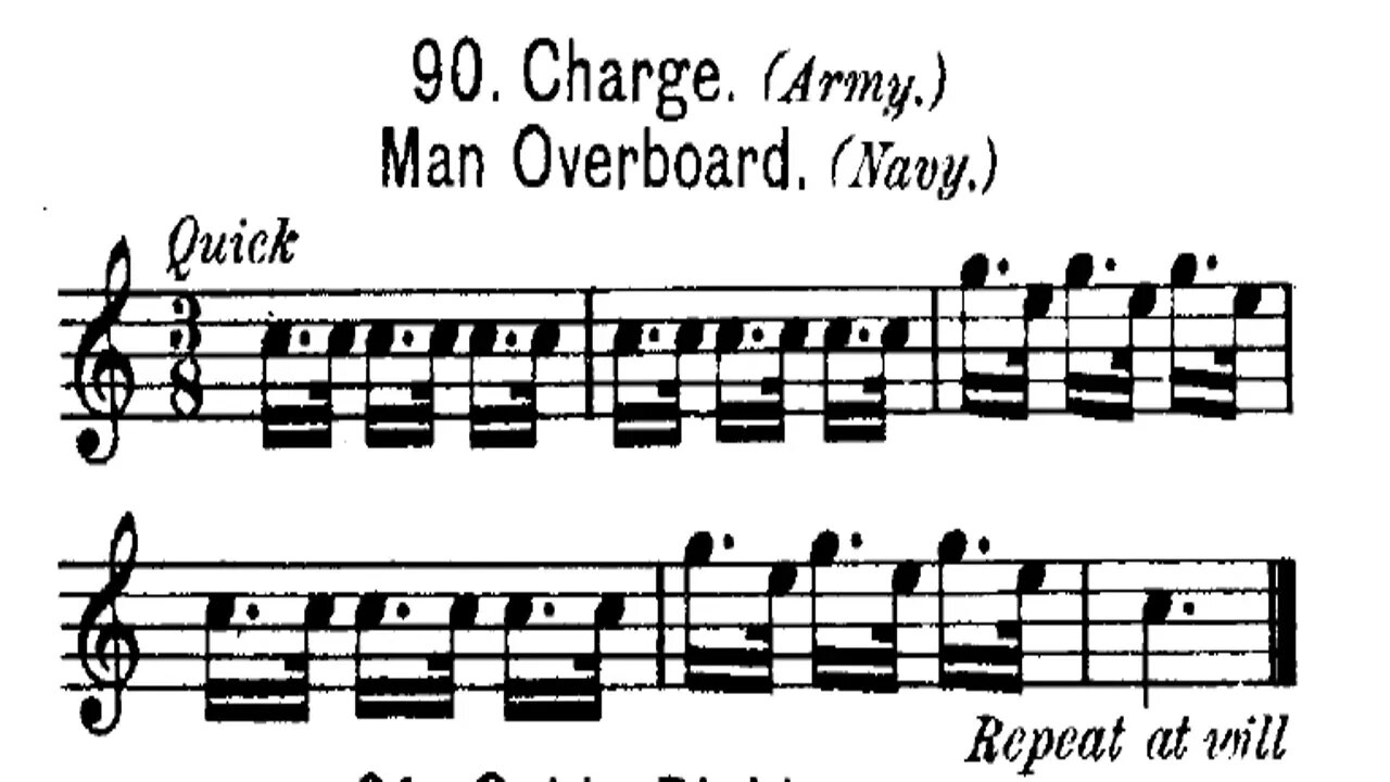 Charge (Army) Man Overboard (Navy) - Bugle Calls on Trumpet [Military Trumpet]