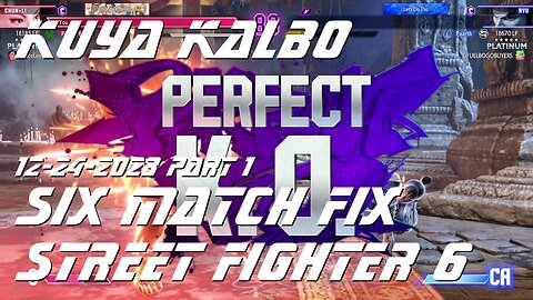 Kuya Kalbo Six Match Fix with Chun Li on Street Fighter 6 as Puyat 12-24-2023.