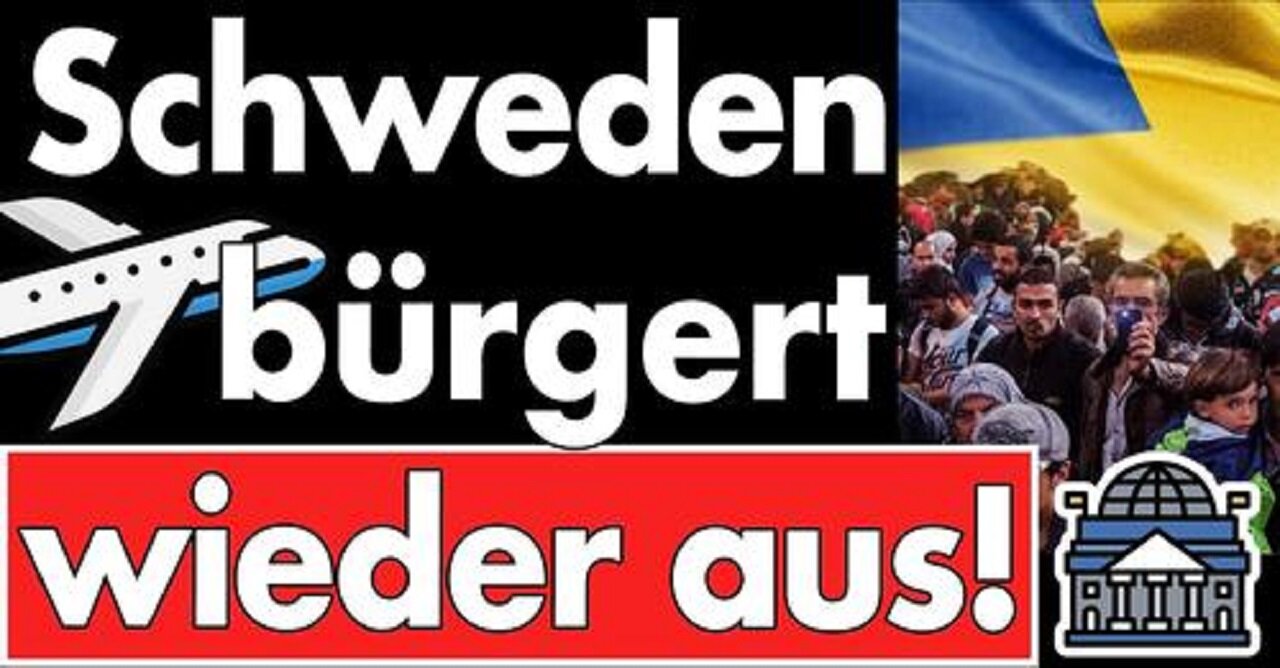 Schweden bürgert Staatsbürger wieder aus & bezahlt den Heimflug! So geht Politik mit Kopf!