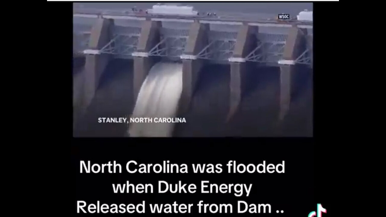 Duke Energy released WATER 💦 from a DAMN in Stanley, NC around the same time that HURRICANE HELENE HIT 😳