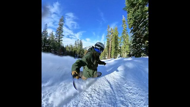 Snowboarding Sierra at Tahoe December 2020