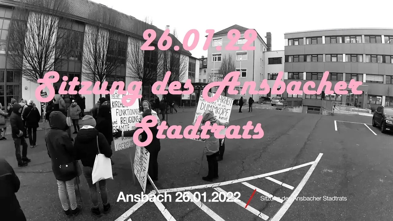 Am 26.01.22 vor der Sitzung des Ansbacher Stadtrats