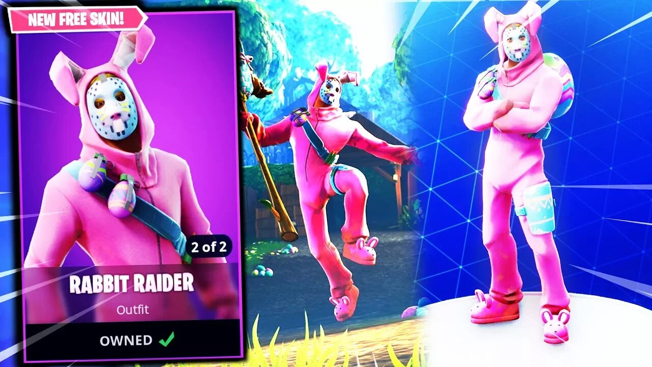 NEW "RABBIT RAIDER GAMEPLAY!" FORTNITE RABBIT RAIDER SKIN GAMEPLAY! NEW "RABBIT RAIDER" EASTER SKIN!