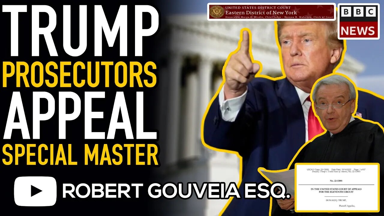 Trump Prosecutors APPEAL Special Master Order to REMOVE Raymond Dearie COMPLETELY