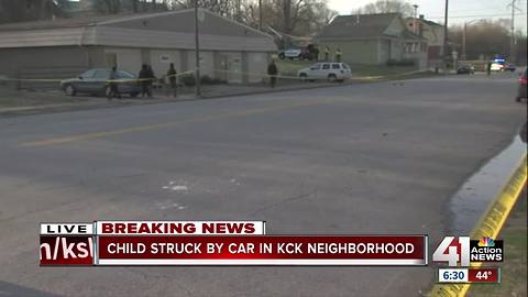Car strikes child in KCK; child seriously hurt