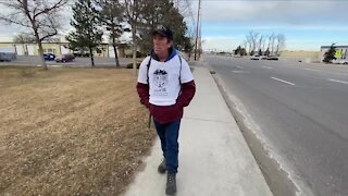 Man walking from Cheyenne, WY to Denver to raise money for cancer patient with rare brain tumor