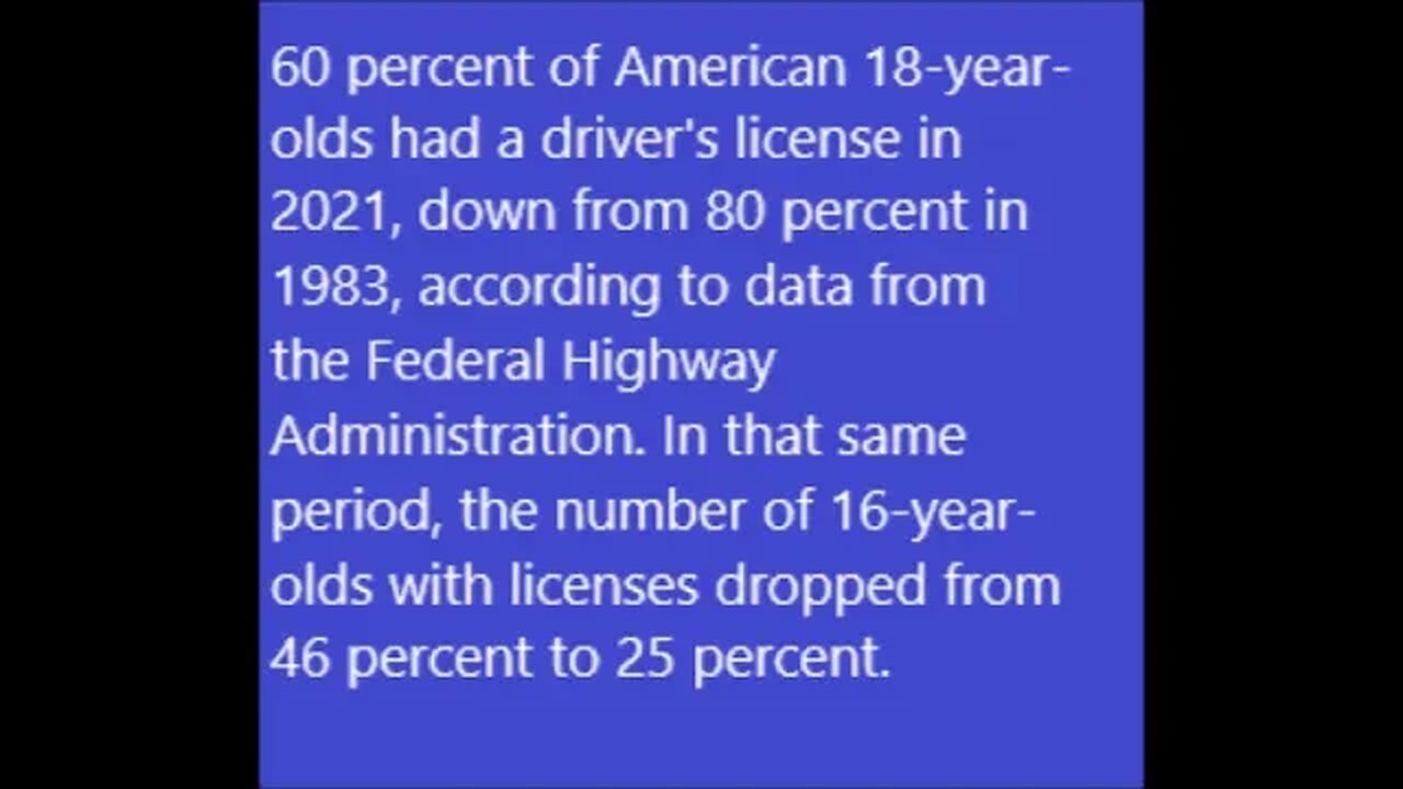 Why Have Teens Stopped Driving?