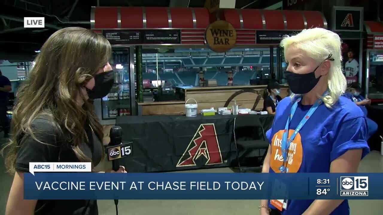 COVID-19 vaccination event today at Chase Field