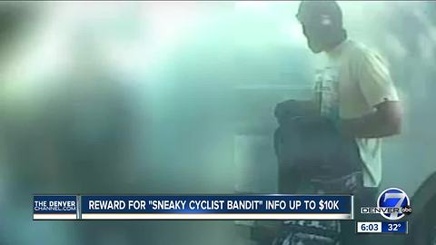 Reward for "Sneaky Cyclist Bandit" up to $10K